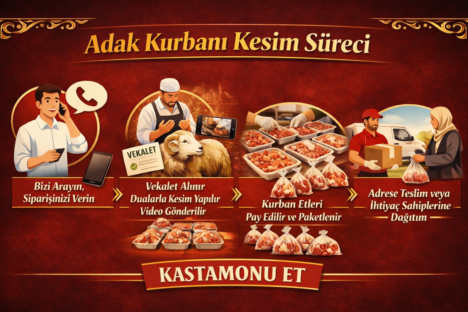 İstanbul Arnavutköy adak kurban hizmeti Kastamonu Et